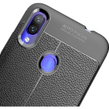 Microcase Xiaomi Redmi Note 7 Leather Tpu Silikon Kılıf - Siyah