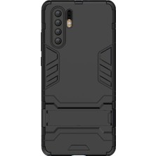 Microcase Huawei P30 Pro Alfa Serisi Armor Standlı Koruma Kılıf - Siyah