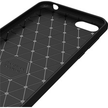 Microcase Huawei Y5 2018 Brushed Carbon Fiber Silikon Kılıf - Siyah