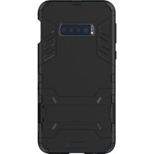 Microcase Samsung Galaxy S10E Alfa Serisi Armor Standlı Koruma Kılıf - Siyah