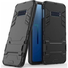 Microcase Samsung Galaxy S10E Alfa Serisi Armor Standlı Koruma Kılıf - Siyah