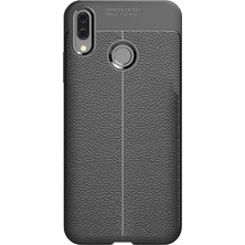 Microcase Huawei P Smart 2019 Leather Tpu Silikon Kılıf - Siyah