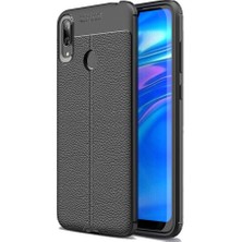 Microcase Huawei P Smart 2019 Leather Tpu Silikon Kılıf - Siyah