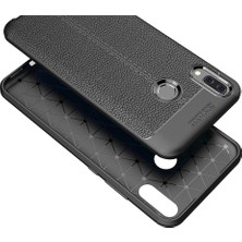 Microcase Huawei P Smart 2019 Leather Tpu Silikon Kılıf - Siyah