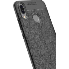 Microcase Huawei P Smart 2019 Leather Tpu Silikon Kılıf - Siyah