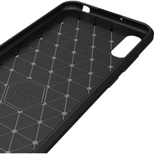 Microcase Huawei Y6 Pro 2019 - Honor Play 8A Brushed Carbon Fiber Silikon Kılıf - Siyah