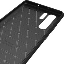 Microcase Huawei P30 Pro Brushed Carbon Fiber Silikon Kılıf - Siyah