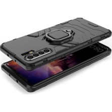 Microcase Huawei P30 Pro Batman Serisi Yüzük Standlı Armor Kılıf - Siyah