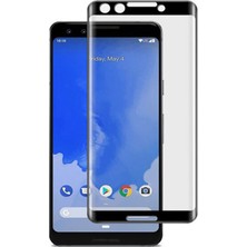 Microcase Google Pixel 3 3D Kavisli Full Ekran Tempered Glass Ekran Koruyucu - Siyah