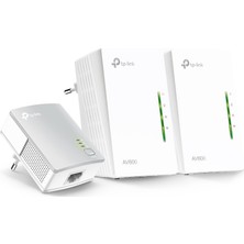 TP-LINK TL-WPA4220TKIT, N300 Mbps AV600 Kablosuz Üçlü Powerline Adaptör Kiti