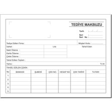 Folix Tediye Makbuzu 2-50 2 nüsha 14x20 cm Otokopili 6 ADET