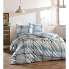 Kristal Nevresim Takımı Şimal Mavi Tek Kişilik