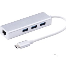 CoverZone Type - C To Macbook 3 Port Usb Hub ve Gigabit Ethernet Adaptör ENT