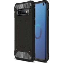 CoverZone Samsung Galaxy S10 Shockproof Zırhlı Koruma Kılıf Siyah
