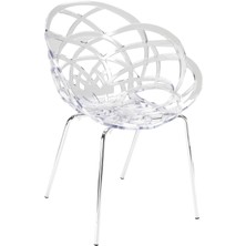 Papatya Flora ml Koltuk Transparan Şeffaf-Krom