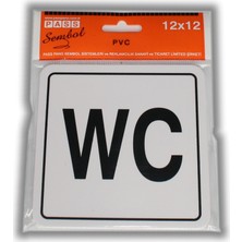 PassPano Pvc Foam  Levha  WC Yazı 12 x 12 cm