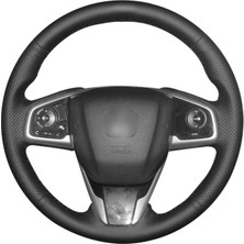 Fox Honda Cr-V 2017-2019 Siyah Deri Direksiyon Kılıfı (HO-005)