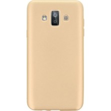 Ehr. Samsung Galaxy J7 Duo Priming Mat Silikon Arka Kapak Kılıf Gold