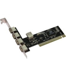 Rain 4+1 Port PCI USB Çoklayıcı Kart