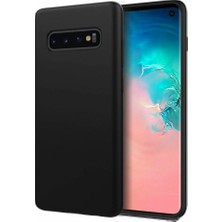 Ehr. Samsung Galaxy S10 Plus Priming Mat Silikon Arka Kapak Kılıf Siyah + Nano Ekran Koruyucu