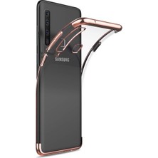 Ehr. Samsung Galaxy A9 2018 Lüks Lazer Kaplama Soft TPU Kılıf Rose Gold