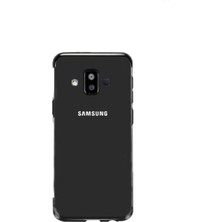 Ehr. Samsung Galaxy J7 Duo Lüks Lazer Kaplama Soft TPU Kılıf Siyah + Nano Ekran Koruyucu