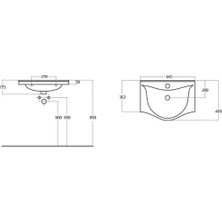 Sanovit Albatros 65 cm Konsollu Lavabo Beyaz