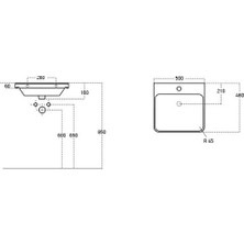 Sanovit Luxury 50 cm Konsollu Lavabo Beyaz Renk