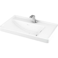 Lapino Quattro 60 cm Konsollu Etejerli Lavabo Beyaz Renk