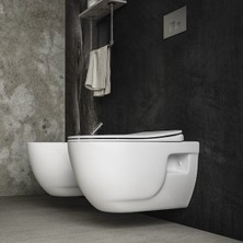Lucco Brilla 53 cm Rim Art Asma Klozet Beyaz