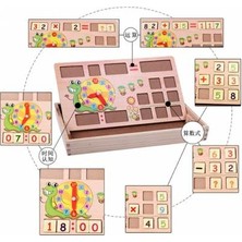 Okcu Hediyelik Eğitici Ahşap Oyuncak Eğitim Seti Zeka Geliştirici Matematik Seti Çubuklu Abaküs Magnetik Set