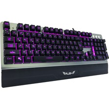 Rush RK701 Metal Mekanik Hisli Işıklı Oyun Oyuncu Klavyesi Gamer