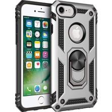 Microsonic Apple iPhone 6s Plus Kılıf Military Ring Holder Gümüş