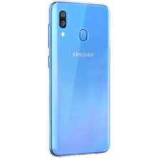 Microsonic Samsung Galaxy A40 Kılıf Transparent Soft Beyaz