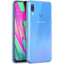 Microsonic Samsung Galaxy A40 Kılıf Transparent Soft Beyaz