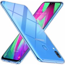 Microsonic Samsung Galaxy A40 Kılıf Transparent Soft Beyaz