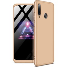 Microsonic Huawei P30 Lite Kılıf Double Dip 360 Protective Gold