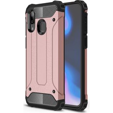 Microsonic Samsung Galaxy A40 Kılıf Rugged Armor Rose Gold