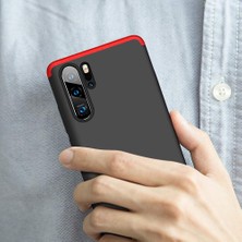 Microsonic Huawei P30 Pro Kılıf Double Dip 360 Protective Siyah Kırmızı