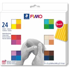 Staedtler Fimo Basic Modelleme Kili Seti 24 Renk