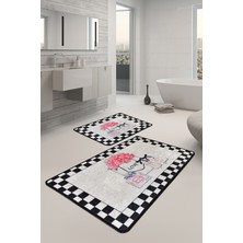 Chilai Home Parfume 2'li Set Banyo Halısı, Paspas Djtbanyo