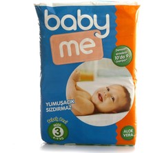 Baby&Me Aloe Vera Midi 3 Numara Bebek Bezi 4 - 9 kg 50 Adet