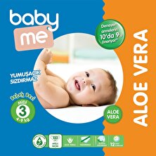 Baby Me Aloe Vera Midi 3 Numara Bebek Bezi 4 - 9 Kg 100 Adet