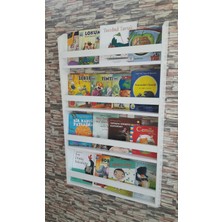 Özel Yapım Decomira Montessori Kitaplık Çocuk Odası Kitaplık 4 Raflı