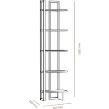 Decorotika Alıce Metal Kitaplık Beyaz-Ud