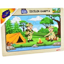 Playwood  Ahşap Eğitici Puzzle / İzciler Kampta