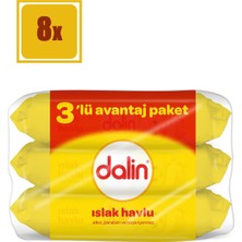 Dalin Islak Havlu 3' lü 8'Li Set