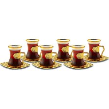 Oryant Beyzade 6'lı Çay Seti Kutulu