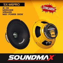 Soundmax Sx-M6Pro 16Cm Yeni Seri Midrange Oto Hoparlör