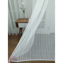 Caserta Home AR01811 Armürlü Pilesiz Dalga Çizgili Düz Tül  Perde - 550x240 cm